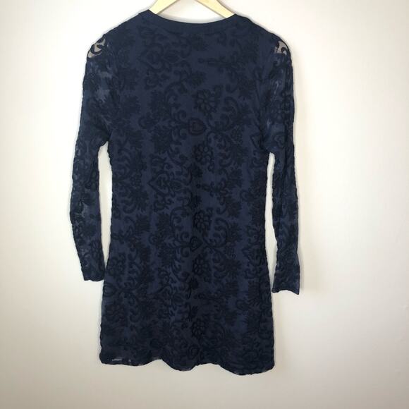 Forever 21 women's size large navy long sleeved dress preloved condition - Picture 2 of 7